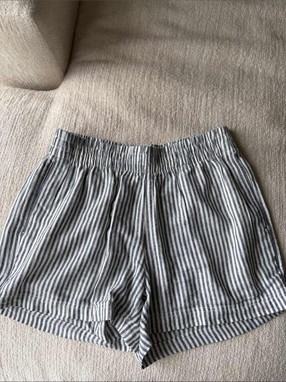 Old Navy Blue & White Striped Shorts